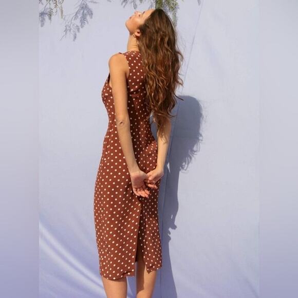 Rouje Naomi Dress in Pois Marron Yellowstone Beth Dress FR38 - Picture 3 of 8